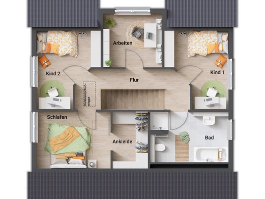 Grundriss Einfamilienhaus Magdeburg Obergeschoss
