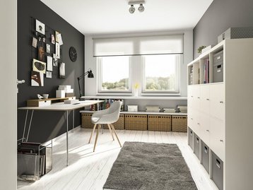 unendliche Gestaltungsmöglichkeiten im Stadthaus - hier zum Beispiel Bürobereich