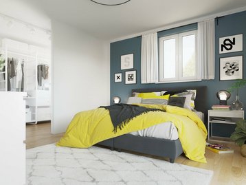 Gestaltungsidee im Stadthaus - Hier Gästezimmer im Obergeschoss