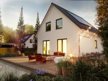 Massivhaus Raumwunder 100 von Town & Country Haus mit kompakter Grundfläche und cleverer Raumaufteilung – rund 100 m² Wohnkomfort auf nur ca. 70 m² Baufläche.