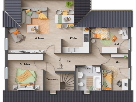 Grundriss-Zweifamilienhaus-Domizil-192-Dachgeschoss